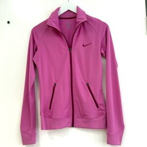 Pink Nike Dry Fit Warm-up Zipper Jacket. Size Small.